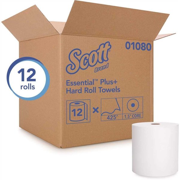 Scott White Hard Roll Paper Towels with Premium Absorbency Pockets , 5,100 ft., 12PK 01080